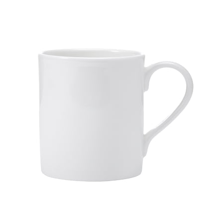 Fitz and Floyd 16 oz Nevaeh White Classic Rim Bone China Mug with Handle