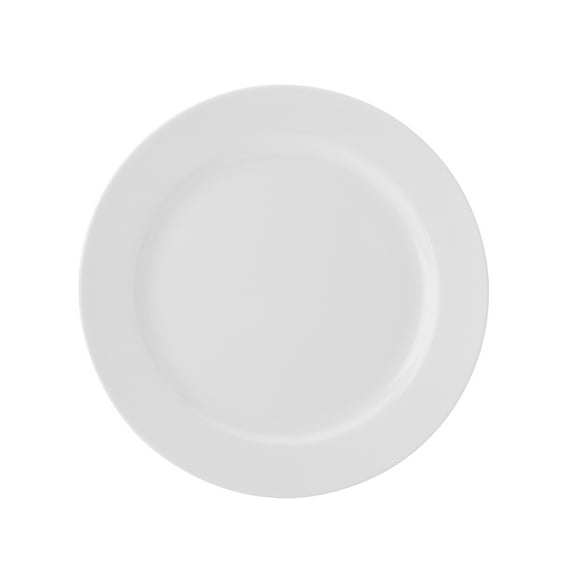 Fitz and Floyd Nevaeh White Classic Rim 8" Round Bone China Salad Plate