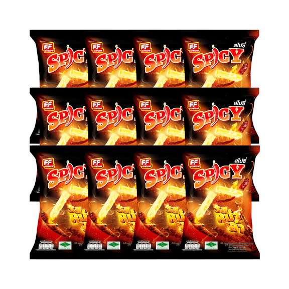 FF Spicy Mala Flavored Stix, Bold Sichuan Pepper & Chili Snack | Crispy and Flavorful Authentic Thailand Snack (58g x 12)