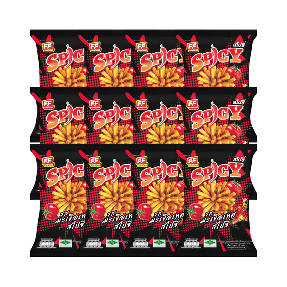 FF Spicy Tomato Flavored Stix – Crunchy Snack with Tangy Tomato and Spicy Kick | Perfect for Anytime Snacking (58g x 12)
