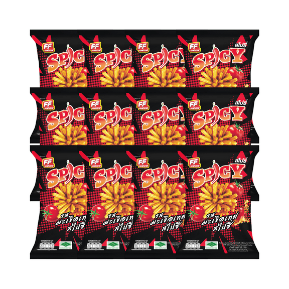 FF Spicy Tomato Flavored Stix Crunchy Snack with Tangy Tomato and Spicy Kick | Perfect for Anytime Snacking (58g x 12)