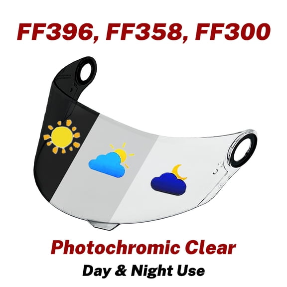 FF358 Photochromic Visor for LS2 FF396,FF300 Helmet Face Shield Tinted Lens Accessories