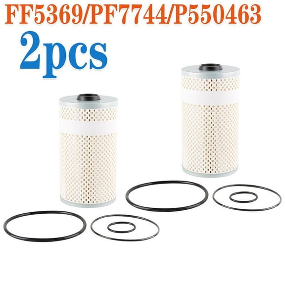FF5369 Style Fuel Filter Water Separator 2-Pack Compatible with Cummins and International Truck Engines, Durable Metal Casing, Replaces FF5278 FF5314 PF7744 86651 95651, 2-Pack