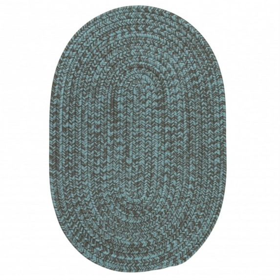 FF59R120X168 Laffite Tweed - Blue Gray 10x14 Rug, 100% Polypropylene - Oval.