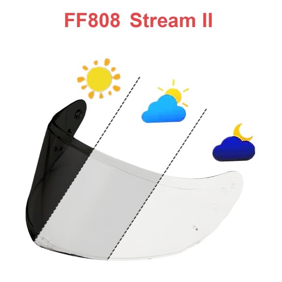 FF808 Helmet Visor for LS2 Stream II Face Shield Tinted Lens Motorcycle Accessories