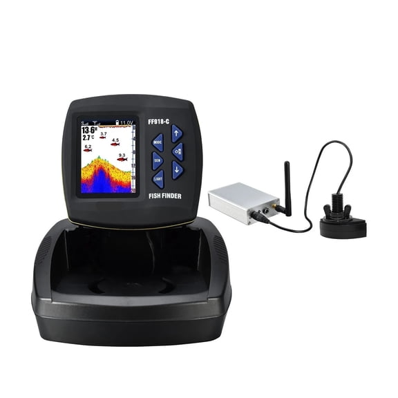 FF918-CWL Remote Control Bait Boat Fish Finder 3.5" LCD perating range 300m Depth Range 100M Wireless Fishing Waterproof Underwater Fish Finder