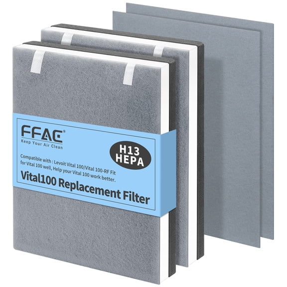 FFAC 2+4 Pack Vital 100 Replacements Filter for LEVOIT Vital 100 Air Purifier, Vital 100-RF