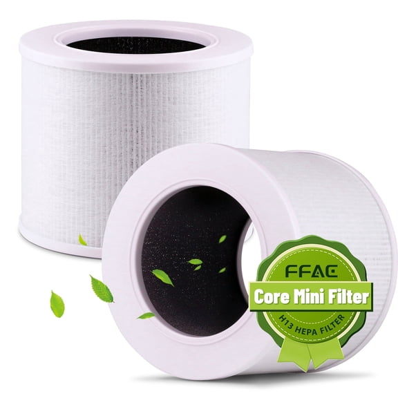 FFAC 2 Pack Core Mini Replacement Filters for LEVOIT Air Purifiers，Contains Activated Carbon Filter，HEPA Filter and Pre-Filter
