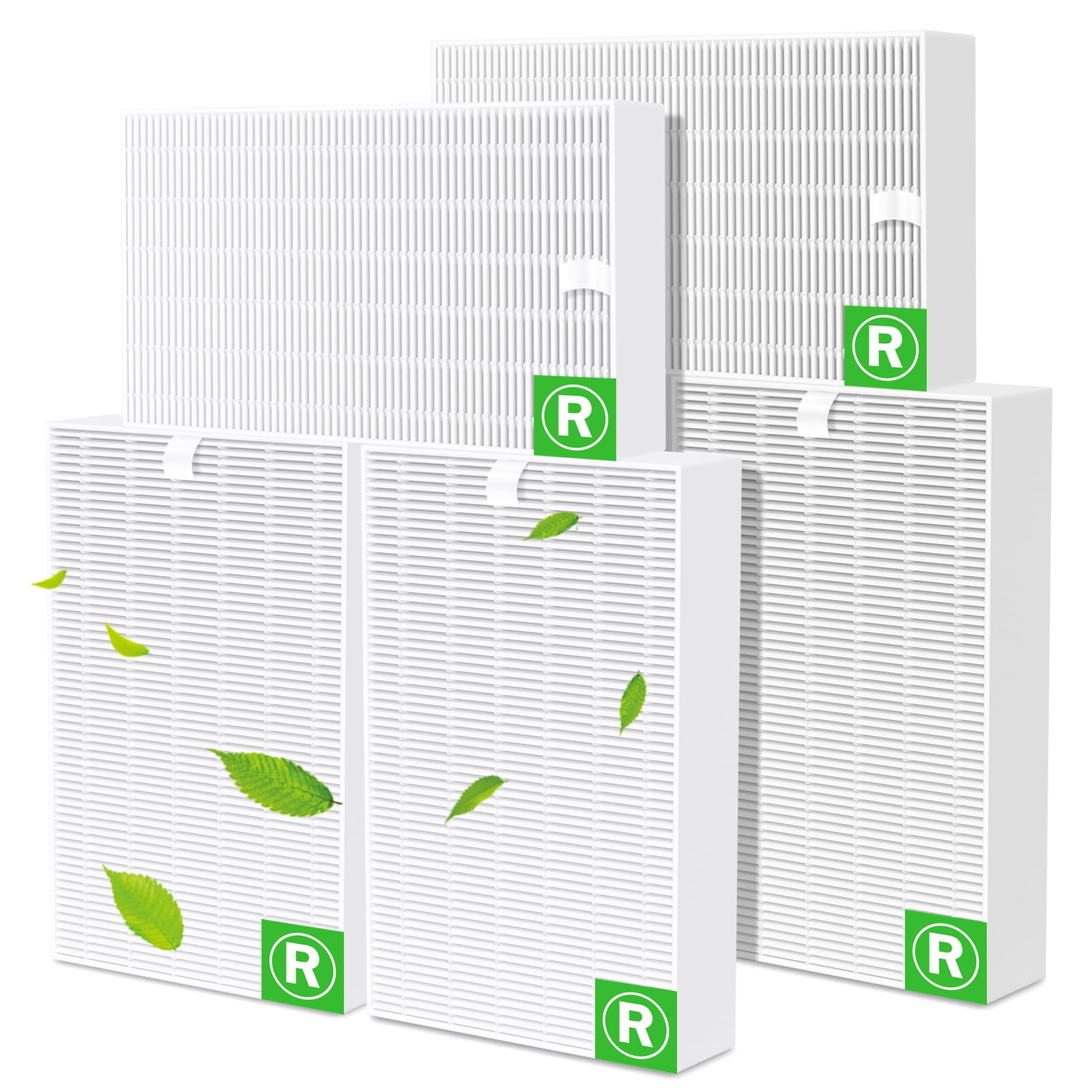 FFAC 6 Pack HPA300 Replacement Filters for Honeywell HPA300, HPA200, HPA100 and 5000 Series air purifier, Clear Smoke HEPA Filter
