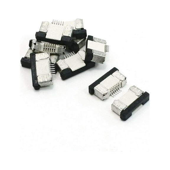FFC FPC 6-pin 0.5mm Pitch Spacing DIY Ribbon Flat Socket Connector 10 Pcs