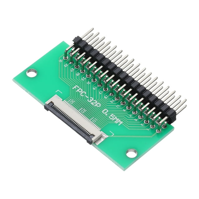 FFC FPC Connector Board 32 Pins 0.5mm Socket to 2.54mm Double Row Right Angle Pin Header Strip Adapter