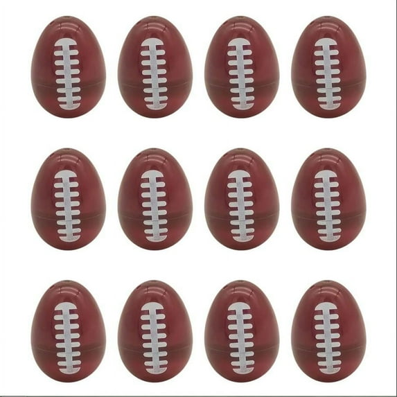 FFENYAN 12PC Easter Eggs Decorations Soccerball Basketball Baseball Pattern Colored Decoration Colorful Plastic Easter Eggs for Easter Party Decor