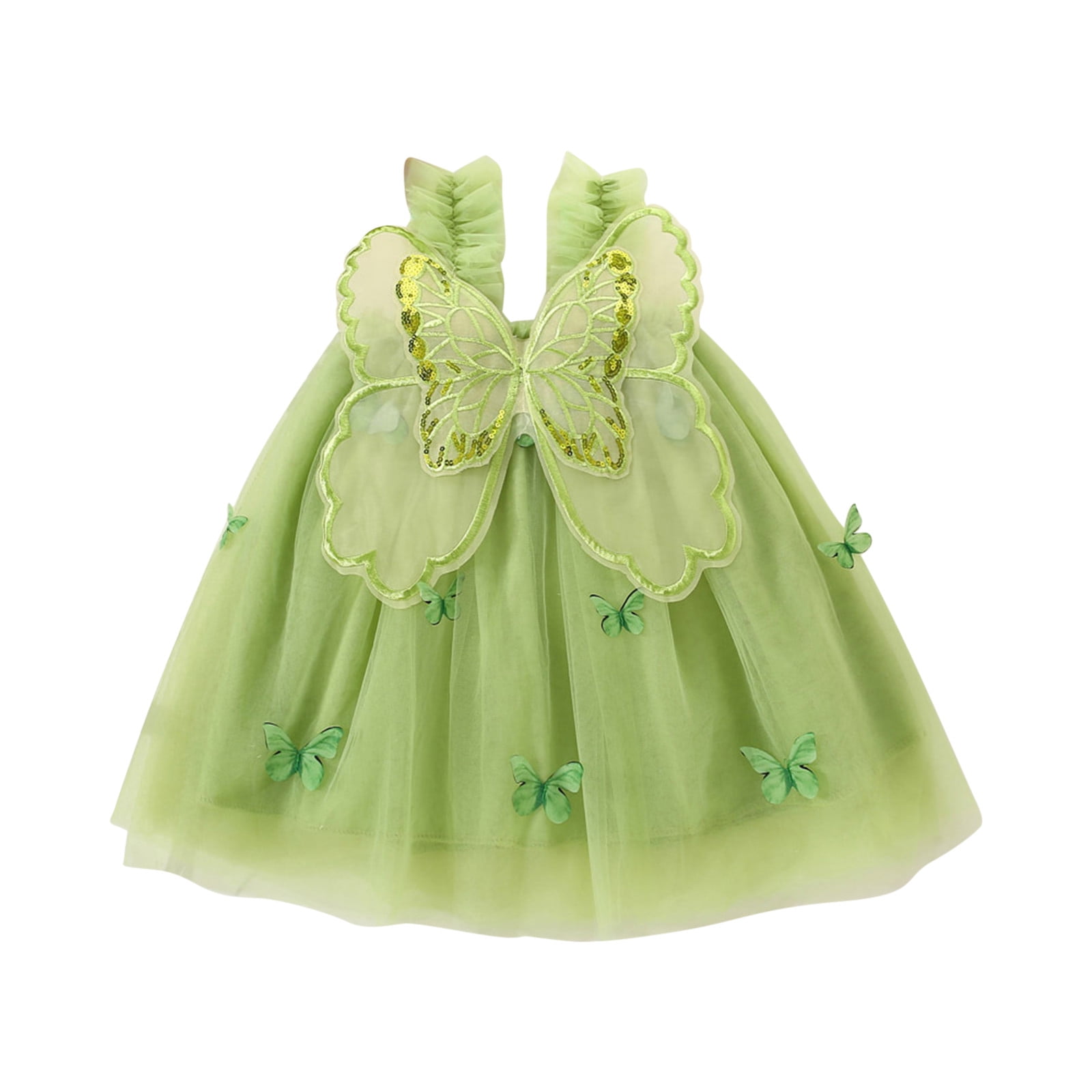 Butterfly Dress for Girls with Wings