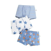 FFENYAN 3PC Children Boys Cotton Boxer Cute Cartoon Printed Elastic waist comfort Underwear 2-13 Y - Perfect for Playtime School Days and Everyday Comfort