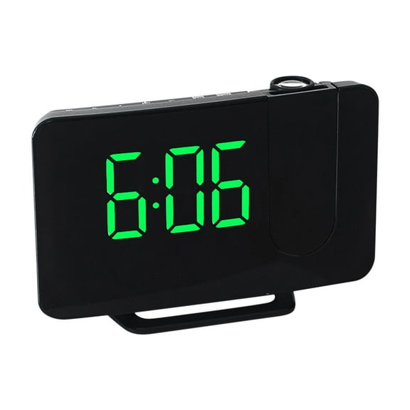 FFENYAN Alarm Clock LCD Projection Digital Weather Snooze Alarm Clock LED Backlight Color Display