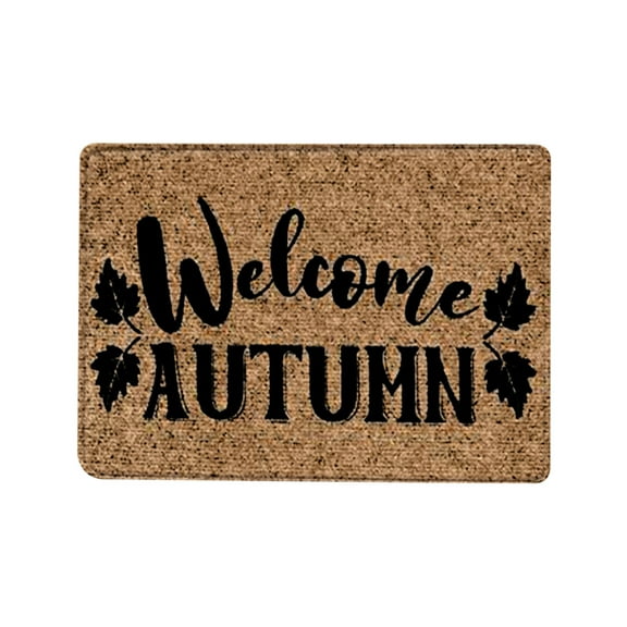 FFENYAN Autumn Theme Door Mat Thanksgiving Creative Door Mat Kitchen Mat Bedroom Living Room Mat