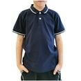 thumbnail image 1 of FFENYAN Boys' Polo Shirts Short Sleeve Tops Summer Lapel Solid Color Short Sleeve Loose Tops - Boys Polo Shirt - Perfect for School Play and Casual Outings for 4-14 Years, 1 of 9