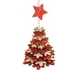 thumbnail image 1 of FFENYAN Christmas Decoration Christmas Ornament Wooden Bell Pendant Christmas Tree Christmas Gift MultiColor, 1 of 4