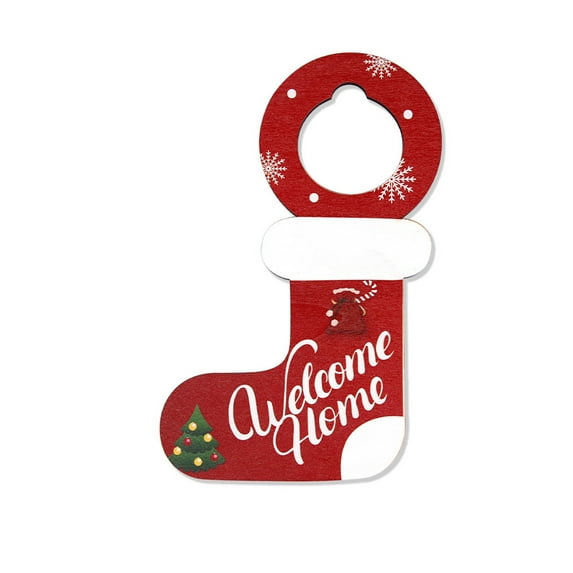 Dengmore Christmas Decoration Door Handle Pendant Holiday Party Door Door Decoration Pendant Santa Claus Snowman Door Hanger