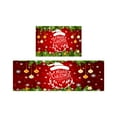 thumbnail image 1 of FFENYAN Christmas Kitchen Floor Mats Entrance Door Mat Happy New Year Low Tradition Christmas Decor Welcome Doormat Non-Slip Carpet Rugs Floor Mat（ 23.62x15.74in+15.74x43.3in）, 1 of 8