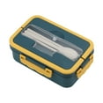 thumbnail image 1 of FFENYAN Compartmentalized Lunch Box Double layer Bento Box Japanese style Microwave Lunch Box Office Worker Reducing Meal Divided Lunch Box, 1 of 4