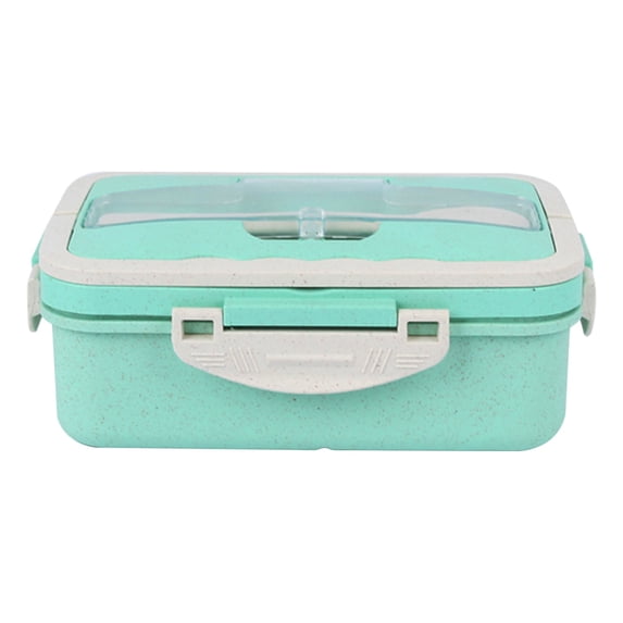 FFENYAN Compartmentalized Lunch Box Double layer Bento Box Japanese style Microwave Lunch Box Office Worker Reducing Meal Divided Lunch Box