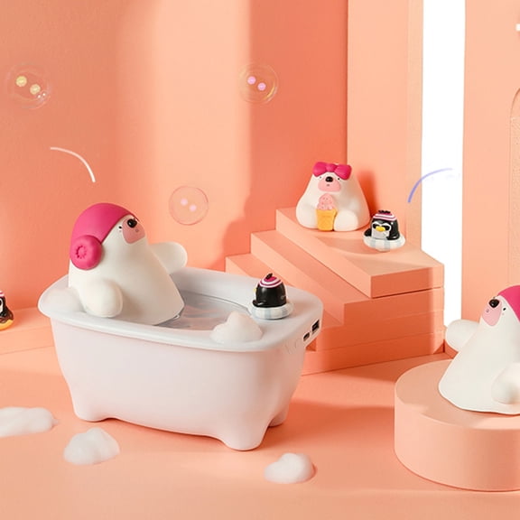 Dengmore Cool Mist Humidifier USB Mini Bear Bathtub Humidifier Portable Silent Humidifier for Bedroom Room Office Car Living Room and Dining Room