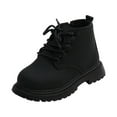 thumbnail image 1 of FFENYAN Cute Unisex British Style Non-Slip Little Leather Shoes Soft Sole Boots for Kids Perfect for Playtime and Special Occasions Comfortable and Stylish Footwear for 15Months-6Years, 1 of 7