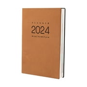 FFENYAN Daily Planner Notebook Agenda Book 2024 One Page Per Day 365 Days Annual Calendar Efficiency Manual Plan Book Notebook