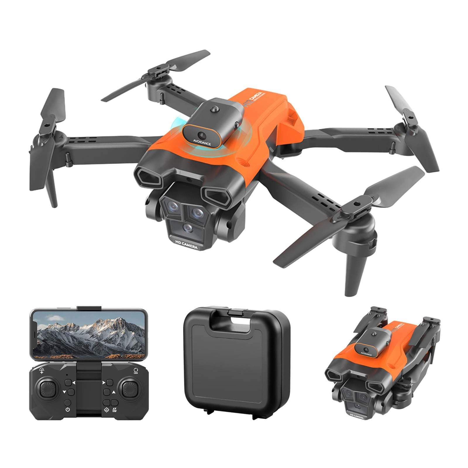 FFENYAN Dual Camera FPV Drone 2.4G WIFI FPV RC Quadcopter with 1080P Dual Camera Altitude Hold System Ground Detection Gesture Control High Speed
