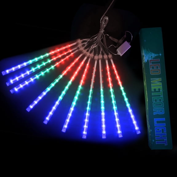 FFENYAN Gift 30CM Party LED Lights Shower Rain Snowfalls Christmas Tree Garden Outdoor Multicolor
