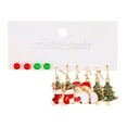 thumbnail image 1 of FFENYAN Gift Christmas Earrings Set Cartoon Dripping Elk Santa Claus Christmas Tree Earrings Gifts For Women, 1 of 5