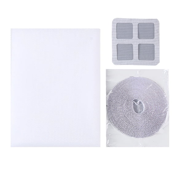 FFENYAN Gift DIY Net Insect Fly Screen Window Mesh With Self adhesive Strips White