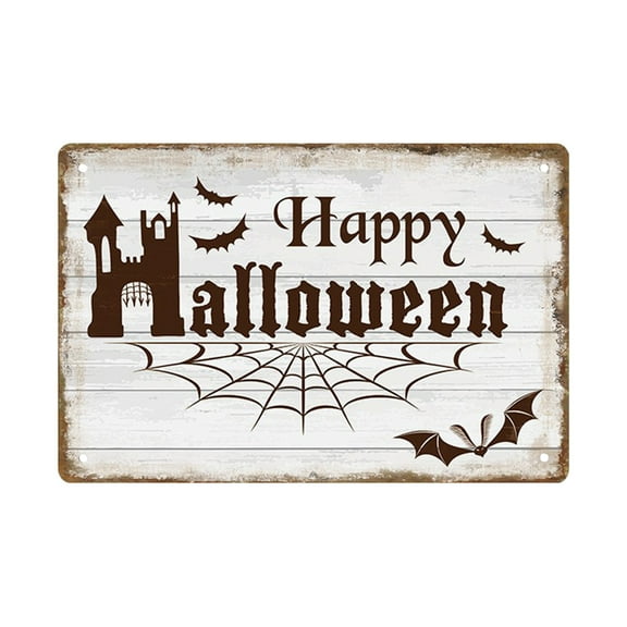 FFENYAN Gift Halloween Retro Tin Signs Vintage Metal Sign Iron Painting For Wall Decor 12 X 8 INCH