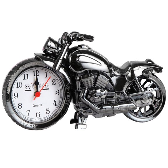 FFENYAN Gift Motorcycle Motorbike Pattern Alarm Clock Desk Clock Creative Birthday Gift Cool Clock