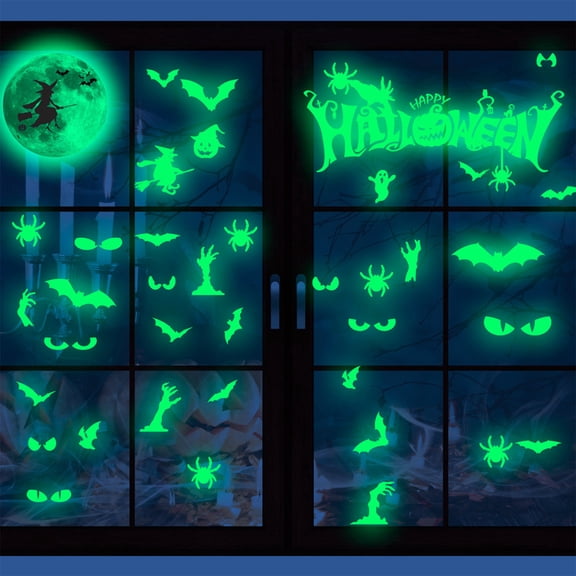 FFENYAN Gift Removable Luminous Wall Sticker Home Halloween Decoration Fluorescent Stickers Green