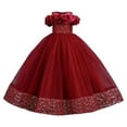 thumbnail image 1 of FFENYAN Girls Summer New Arrivals Sleeveless Round Neck Solid Color Tulle Puffy Dress Elegant Party Performance Gown Princess Dress for Big Kids and Toddlers for 7-13 Years, 1 of 5