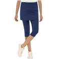 thumbnail image 1 of FFENYAN Kids Faux Layered Skirt Leggings - Solid Color Yoga Stretchy Capris for Girls 5-15 Years - Perfect for Everyday Wear and Active Play, 1 of 8