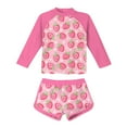 thumbnail image 1 of FFENYAN Kids Printed Long Sleeve Two-Piece Swimsuit Set UV Protection Quick Dry Swimwear for 2-10 Years - Perfect for Beach Pool Swimming Activities, 1 of 2