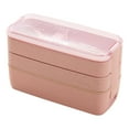 thumbnail image 1 of FFENYAN Plastic Bento Box Multi Layered Lunch Box With Forks Spoons Tableware Lunch Box For Office Workers Portable Picnic Box, 1 of 4