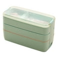 thumbnail image 1 of FFENYAN Plastic Bento Box Multi Layered Lunch Box With Forks Spoons Tableware Lunch Box For Office Workers Portable Picnic Box, 1 of 4