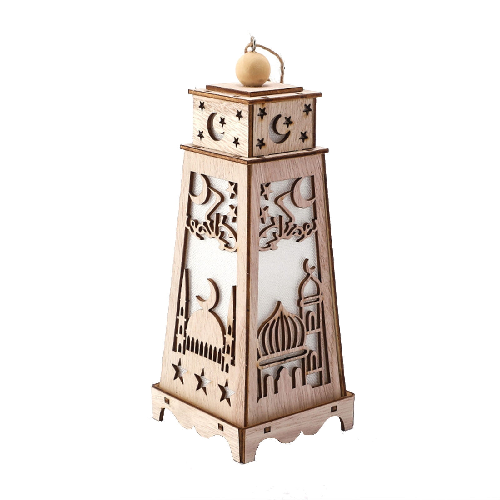 FFENYAN Ramadan Wooden Moon Lamp Night Light Eid Mubarak LED Light Star ...