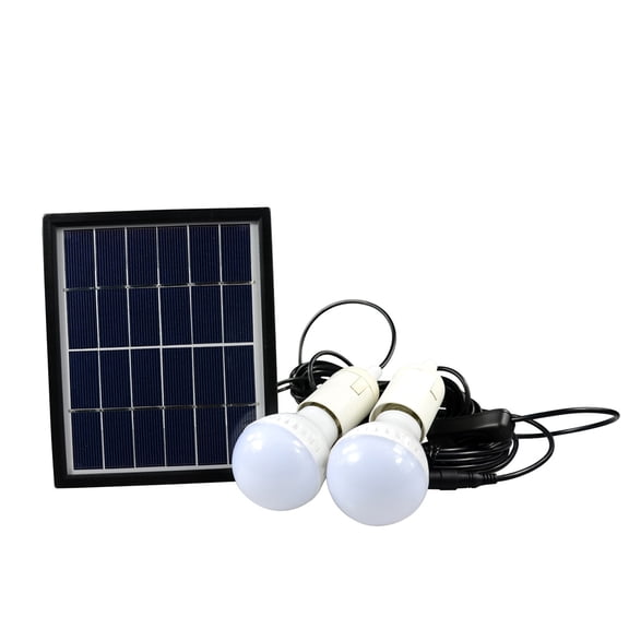 FFENYAN Soft Light Outdoor Garden Light IP65 Waterproof Solar LED Pendant Light With 2pcs 3W Power LED Bulbs Easy Install Solar Light With 16.4ft Extension Cord
