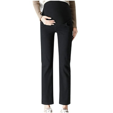 FFENYAN Stylish High-Waisted Maternity Stretch Denim Jeans for Comfort and Support Perfect for Every Stage of Pregnancy Casual and Versatile Everyday Wear