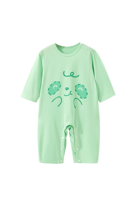 FFENYAN Summer Animal Print Baby Cotton Onesie Unisex 0-18 Months - Lightweight Infant Bodysuit Snaps for Easy Dressing - Ideal for Crawling Sleeping Playdates and Outings