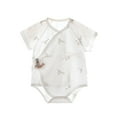 thumbnail image 1 of FFENYAN Summer Baby Cotton Bodysuit for 6-15 Months - Cute Print Short Sleeve Velcro Closure Crotch Snap Buttons - Perfect for Playdates Everyday Wear, 1 of 3