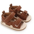 thumbnail image 1 of FFENYAN Summer New Arrival: Solid Color Non-Slip Synthetic Leather Infant Sandals for Safe and Comfortable Walking, Perfect for Little Feet in Style for 6-12 Months, 1 of 7