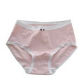 thumbnail image 1 of FFENYAN Teen Girls 3-14Yrs 100% Cotton Briefs with Lace Trim and Cloud Jacquard Seamless Mid-Rise Antibacterial Breathable Underwear for School Daily Wear, 1 of 4
