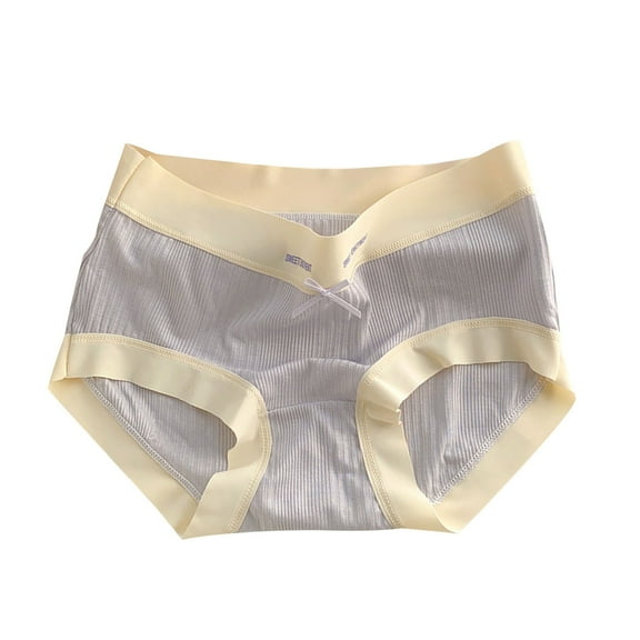 FFENYAN Teen Girls 9-16 Years 100% Cotton Seamless Mid-Rise Briefs Antibacterial Breathable Underwear with Stretchy Waistband for School Daily Wear