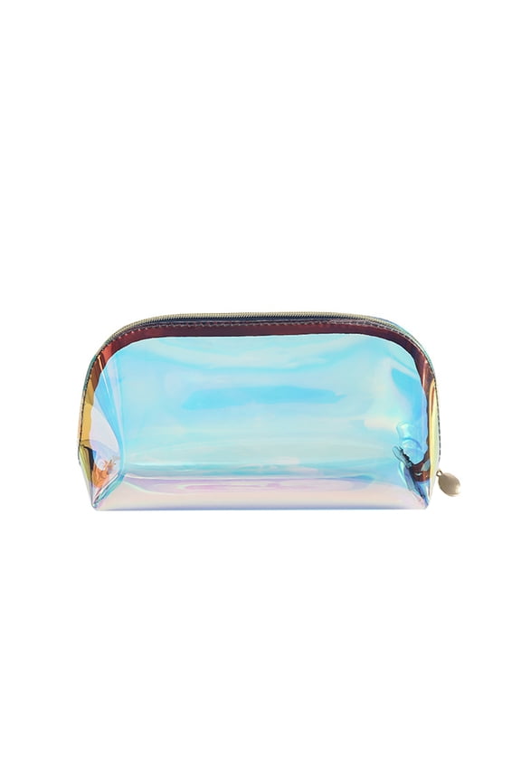 Transparent Waterproof TPU Colorful Semicircle Lipstick Storage Bag Travel Cosmetic Wash Bag